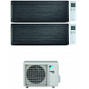 CONDIZIONATORE DAIKIN STYLISH REAL BLACKWOOD WI-FI DUAL SPLIT 12000+12000 BTU INVERTER R32 2MXM50N A+++