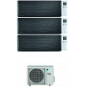 CONDIZIONATORE DAIKIN STYLISH REAL BLACKWOOD WI-FI TRIAL SPLIT 7000+9000+15000 BTU INVERTER R32 3MXM52N A+++