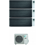 CONDIZIONATORE DAIKIN STYLISH REAL BLACKWOOD WI-FI TRIAL SPLIT 7000+12000+15000 BTU INVERTER R32 3MXM68N A+++