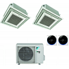 CONDIZIONATORE DAIKIN DUAL SPLIT CASSETTA A 4 VIE FULLY FLAT 9000+12000 BTU INVERTER CON COMANDO A FILO E GRIGLIA 2MXM50N A+++