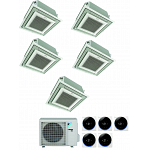 CONDIZIONATORE DAIKIN PENTA SPLIT CASSETTA 4 VIE FULLY FLAT 9000+9000+12000+12000+12000 BTU COMANDO FILO E GRIGLIA 5MXM90N A+++