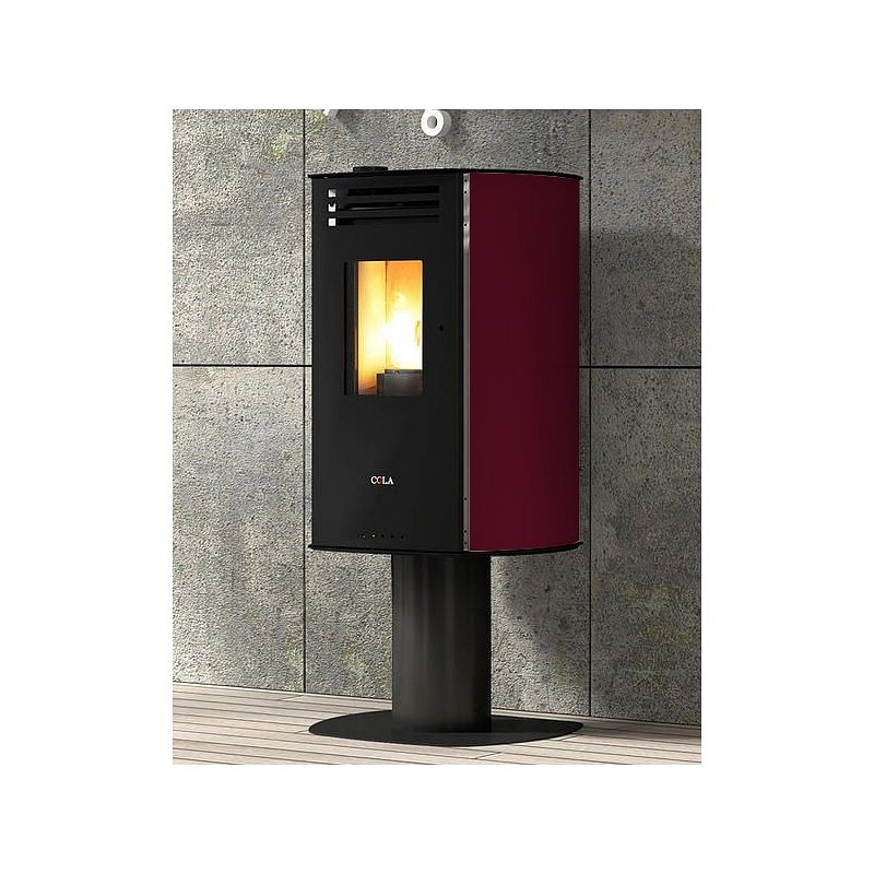 https:zetaidraulica.gumlet.io stufa a pellet anselmo cola vision hr 633 kw in acciaio colore bordeaux ad aria