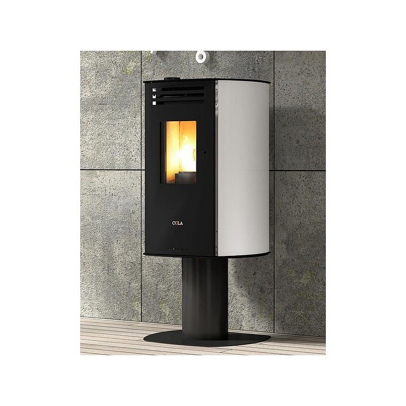 https:zetaidraulica.gumlet.io stufa a pellet anselmo cola vision hr 633 kw in acciaio colore bianco ad aria