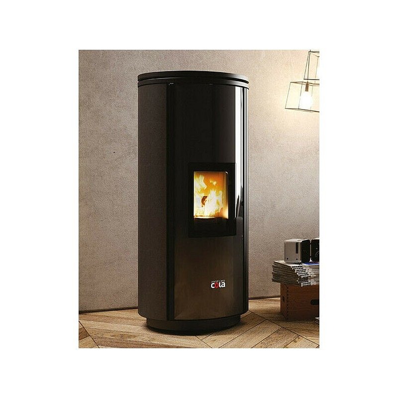 https:zetaidraulica.gumlet.io stufa a pellet anselmo cola elegant 827 kw in acciaio colore nero ad aria