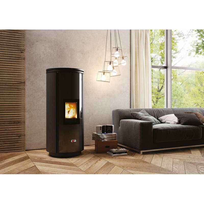 https:zetaidraulica.gumlet.io stufa a pellet anselmo cola elegant 827 kw in acciaio colore nero ad aria