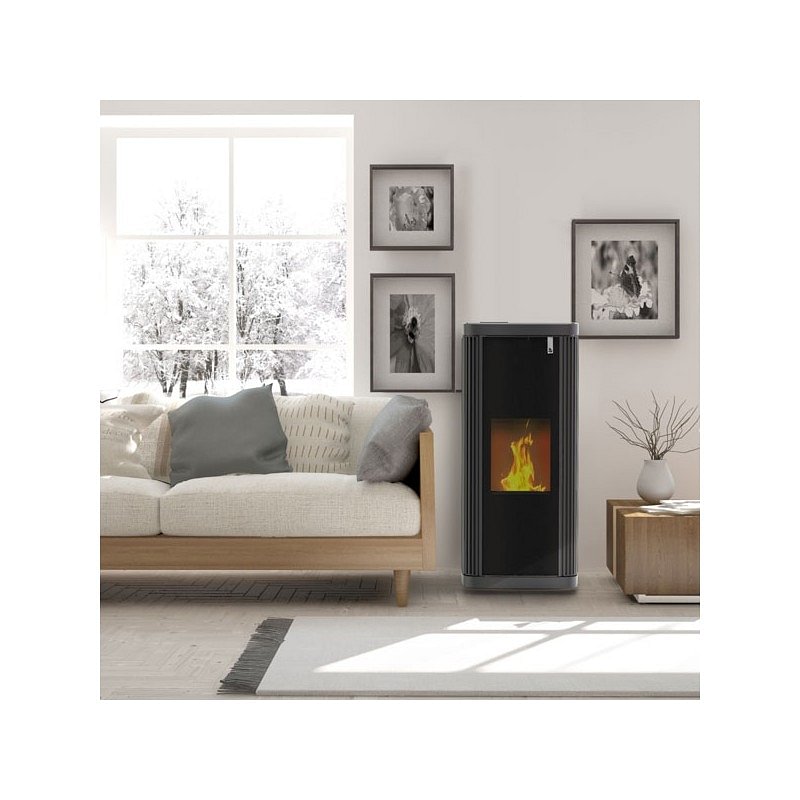https:zetaidraulica.gumlet.io stufa a multicombustibile girolami vert 122 kw in acciaio colore nero con top in maiolica ad aria