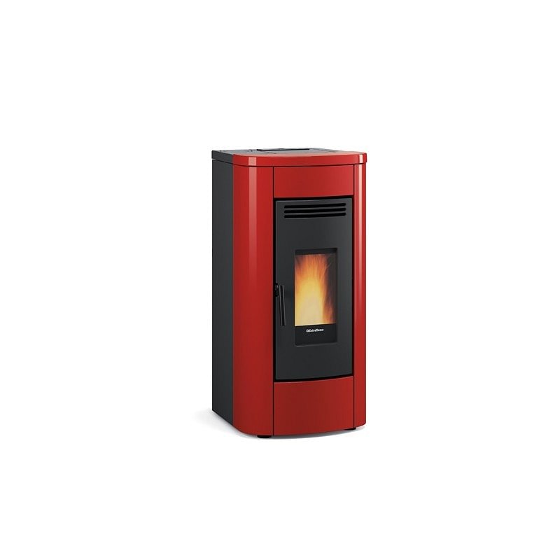 https:zetaidraulica.gumlet.io stufa a pellet la nordica extraflame klaudia 8 kw in acciaio e top maiolica colore bordeaux ad aria