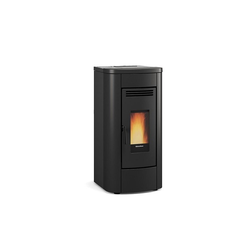 https:zetaidraulica.gumlet.io stufa a pellet la nordica extraflame klaudia 8 kw in acciaio e top maiolica colore nero ad aria