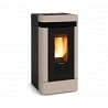 STUFA A PELLET LA NORDICA EXTRAFLAME LUCIA 12.1 KW IN MAIOLICA COLORE TORTORA AD ARIA