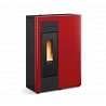 DICA EXTRAFLAME VIRNA IDRO 14.5 KW IN ACCIAIO COLORE BORDEAUX