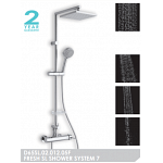 NIKLES COLONNA DOCCIA FRESH SL SHOWER SYSTEM 7 SOFFIONE QUADRATO