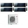 CONDIZIONATORE MITSUBISHI QUADRI SPLIT KIRIGAMINE STYLE NERO 9000+9000+12000+12000 BTU WIFI INVERTER MXZ-4F80VF3 A++