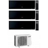 CONDIZIONATORE MITSUBISHI TRIAL SPLIT KIRIGAMINE ZEN NERO 9000+15000+15000 BTU WIFI INVERTER MXZ-3F68VF3 A++