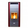 TERMOSTUFA A PELLET QLIMA DONATA 161 IDRO S-LINE 18,5 KW IN ACCIAIO COLORE ROSSA CON KIT ACQUA CALDA SANITARIA