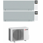 CONDIZIONATORE MITSUBISHI DUAL SPLIT KIRIGAMINE ZEN SILVER 7000+7000 BTU WIFI INVERTER MXZ-2F42VF3 A+++