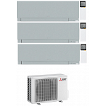 CONDIZIONATORE MITSUBISHI TRIAL SPLIT KIRIGAMINE ZEN SILVER 9000+12000+12000 BTU WIFI INVERTER MXZ-3F54VF3 A+++