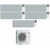 CONDIZIONATORE MITSUBISHI PENTA SPLIT KIRIGAMINE ZEN SILVER 7000+7000+9000+12000+18000 BTU WIFI INVERTER MXZ-5F102VF A++
