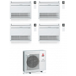 CONDIZIONATORE MITSUBISHI QUADRI SPLIT A PAVIMENTO CONSOLE 9000+9000+9000+9000 BTU WIFI INVERTER MXZ-4F80VF3 A++