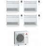CONDIZIONATORE MITSUBISHI QUADRI SPLIT A PAVIMENTO CONSOLE 9000+9000+9000+18000 BTU WIFI INVERTER MXZ-4F80VF3 A++