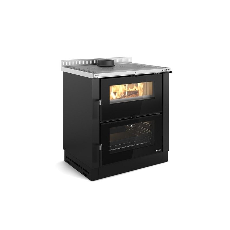 https:zetaidraulica.gumlet.io cucina a legna la nordica extraflame verona xxl con rivestimento in acciaio smaltato 70 kw colore nero antracite ad aria