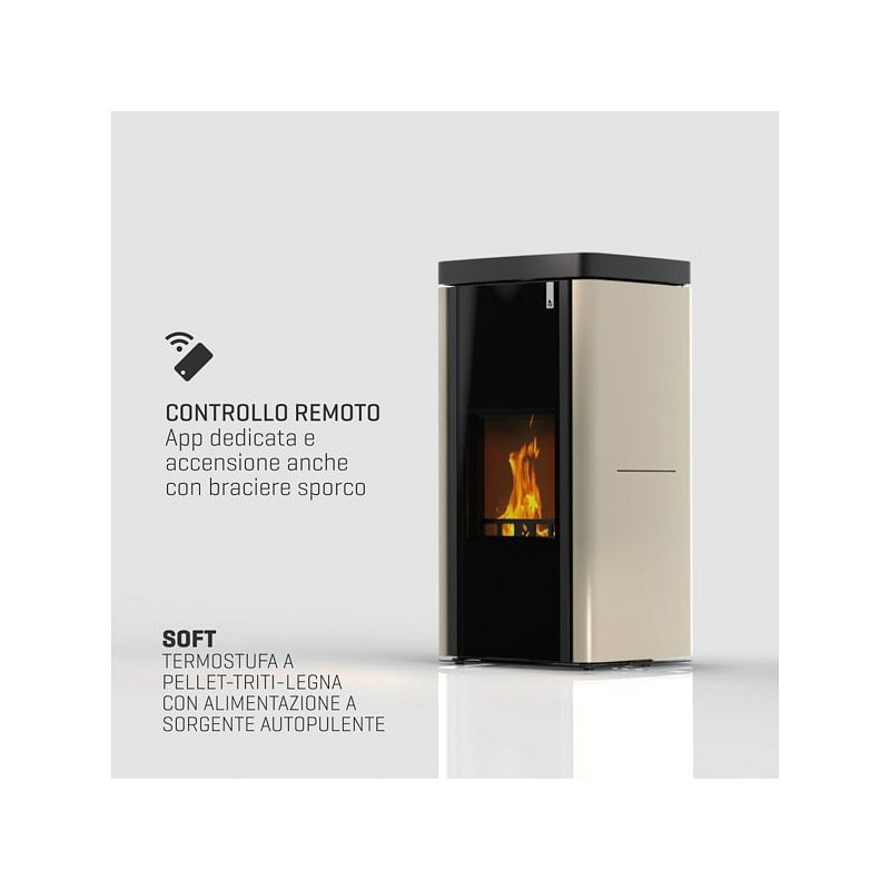 https:zetaidraulica.gumlet.io termostufa a multicombustibile girolami soft 238 kw in acciaio colore avorio con top in maiolica con acqua calda sanitaria