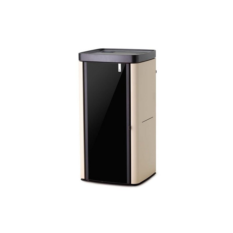 https:zetaidraulica.gumlet.io termostufa a multicombustibile girolami soft 238 kw in acciaio colore avorio con top in maiolica con acqua calda sanitaria