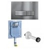 GEBERIT CASSETTA SCARICO INCASSO WC UNICA+ PLACCA SIGMA 50 CROMATA SPAZZOLATA + CANOTTO