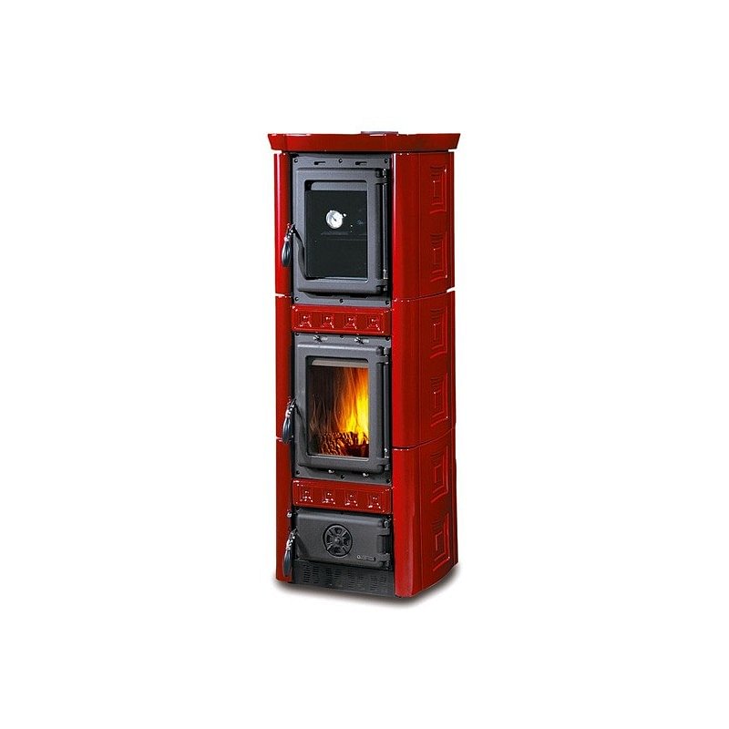 https:zetaidraulica.gumlet.io stufa a legna la nordica extraflame gaia forno 60 kw interamente in ghisa e maiolica bordeaux ad aria