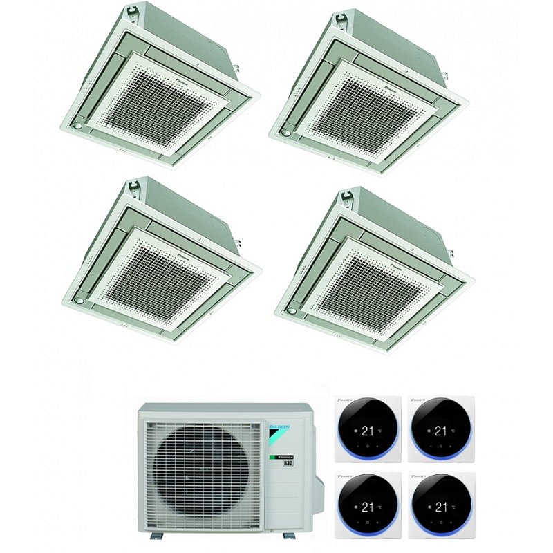 https:zetaidraulica.gumlet.io condizionatore daikin quadri split cassetta a 4 vie fully flat 12000120001200012000 btu inverter 4mxm80n