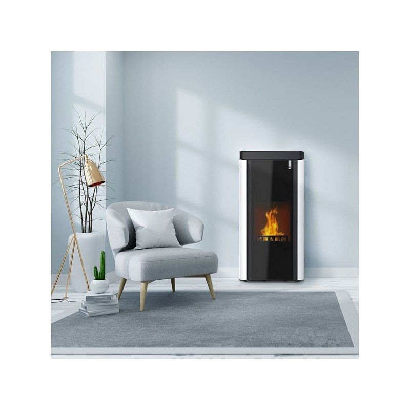 https:zetaidraulica.gumlet.io termostufa a multicombustibile girolami soft 172 kw in acciaio colore bianco con top in maiolica con acqua calda sanitaria wifi