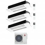CONDIZIONATORE MITSUBISHI TRIAL SPLIT CASSETTA 1 VIA MLZ-KP 9000+9000+12000 BTU INVERTER MXZ-3F68VF A++