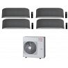 CONDIZIONATORE TOSHIBA QUADRI SPLIT HAORI 9000+9000+9000+12000 BTU WIFI INVERTER RAS-4M27U2AVG A++