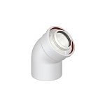 CURVA 45° PER KIT SCARICO FUMI COASSIALE 60/100 MM