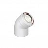 CURVA 45° PER KIT SCARICO FUMI COASSIALE 60/100 MM