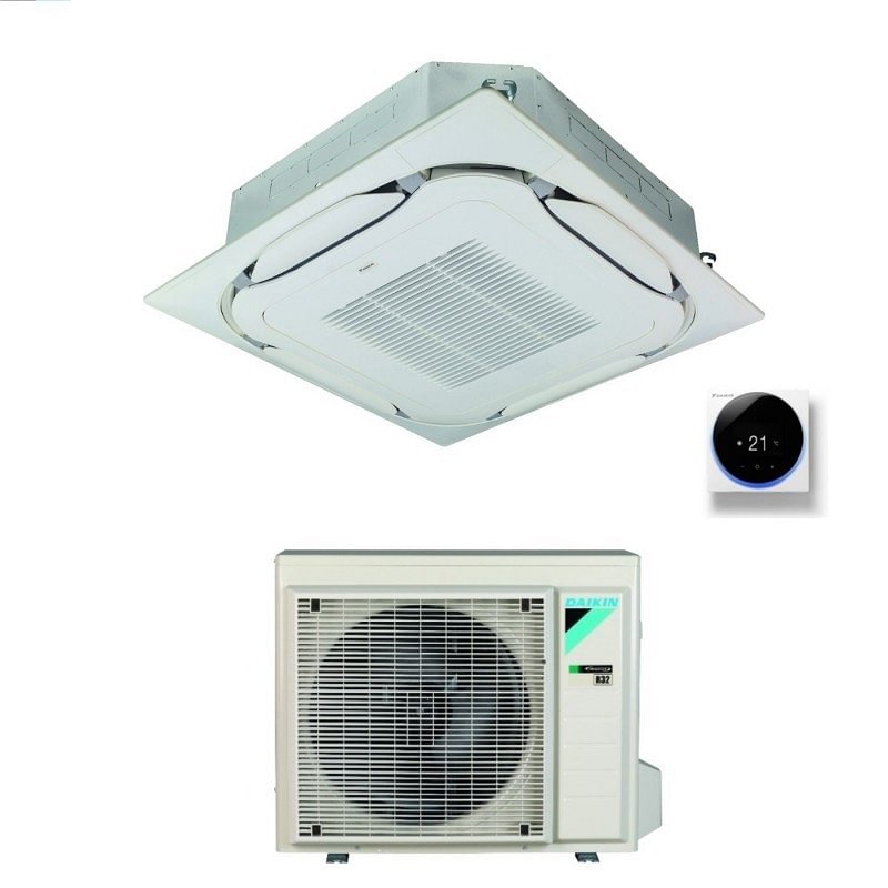 https:zetaidraulica.gumlet.io condizionatore daikin cassetta a 4 vie round flow 24000 btu monosplit inverter fcag71b con comando a filo e griglia a