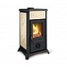 STUFA A LEGNA LA NORDICA EXTRAFLAME GEMMA 6,0 KW IN MAIOLICA COLORE LIBERTY PANNA AD ARIA