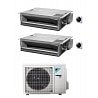 CONDIZIONATORE DAIKIN DUAL SPLIT CANALIZZABILE ULTRAPIATTO 9000+18000 BTU INVERTER 2MXM68N CON COMANDO A FILO A+++