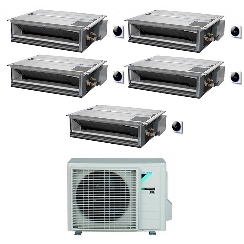 https:zetaidraulica.gumlet.io condizionatore daikin penta split canalizzabile ultrapiatto 90009000900090009000 btu inverter 5mxm90n con comando a filo