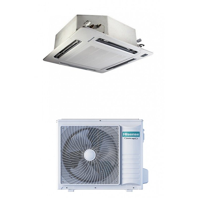https:zetaidraulica.gumlet.io hisense condizionatore cassetta a 4 vie monosplit inverter gas r32 36000 btu auc105ur4rgb4 a plus plus