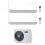 CONDIZIONATORE MIDEA DUAL SPLIT BREEZELESS 12000+12000 BTU WIFI INVERTER M3OG-21HFN8-Q A++