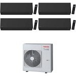 CONDIZIONATORE TOSHIBA QUADRI SPLIT SHORAI EDGE BLACK 7000+7000+7000+15000 BTU WIFI INVERTER RAS-4M27G3AVG-E A++