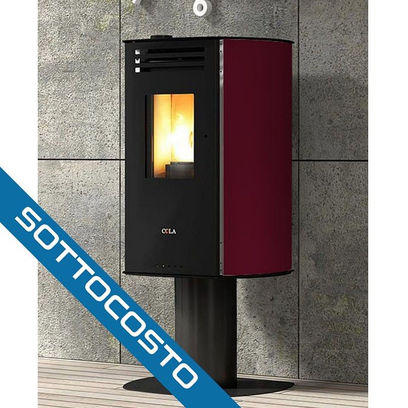 https:zetaidraulica.gumlet.io stufa a pellet anselmo cola vision hr 633 kw in acciaio colore bordeaux ad aria