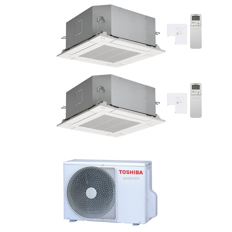 https:zetaidraulica.gumlet.io condizionatore toshiba dual split cassetta compatta a 4 vie 1300013000 btu inverter ras 2m18g3avg e a