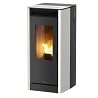 PRODOTTO OUTLET STUFA A PELLET JOLLY MEC AMBRIA 2 10 KW IN ACCIAIO COLORE BIANCO AD ARIA