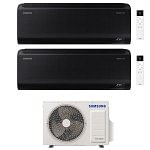 CONDIZIONATORE SAMSUNG DUAL SPLIT WINDFREE BLACK 7000+7000 BTU WIFI INVERTER AJ040TXJ2KG/EU A+++