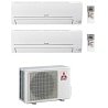 MITSUBISHI CLIMATIZZATORE CONDIZIONATORE DUAL SPLIT MSZ-HR R-32 9000+12000 MXZ-3HA50VF A++