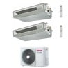 CONDIZIONATORE TOSHIBA CANALIZZABILE DUAL SPLIT RAS-MU2DVG-E 9000+12000 BTU INVERTER RAS-2M18G3AVG-E A+++