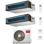 CONDIZIONATORE TCL DUAL SPLIT CANALIZZATO 9000+12000 BTU WIFI INVERTER MT1420 A++