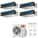 CONDIZIONATORE TCL QUADRI SPLIT CANALIZZATO 9000+9000+9000+18000 BTU WIFI INVERTER MT3240 A++