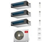CONDIZIONATORE TCL TRIAL SPLIT CANALIZZATO 12000+12000+18000 BTU WIFI INVERTER MT4250 A++
